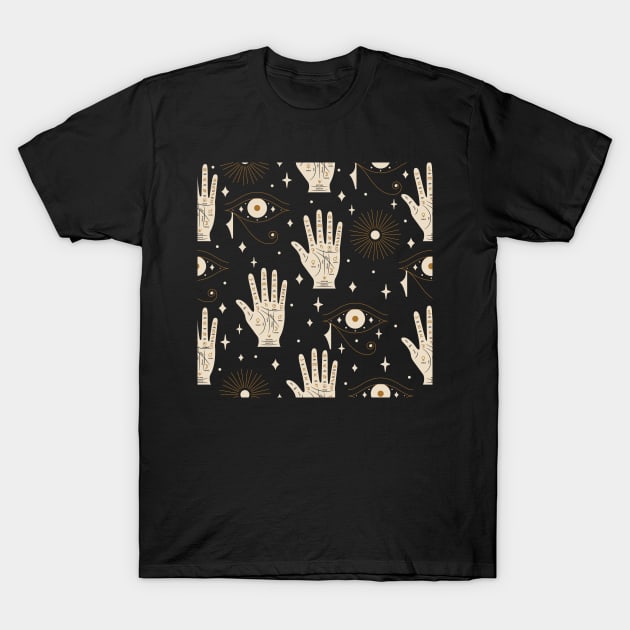 Palmistry Pattern T-Shirt by Ravensdesign